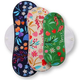 Wiederverwendbare Stoffmenstruationspolster 3 -Pack (S, M, L) - Weiße Flügel