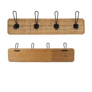 HANGER WITH 4 WOOD/METAL HOOKS HM311109