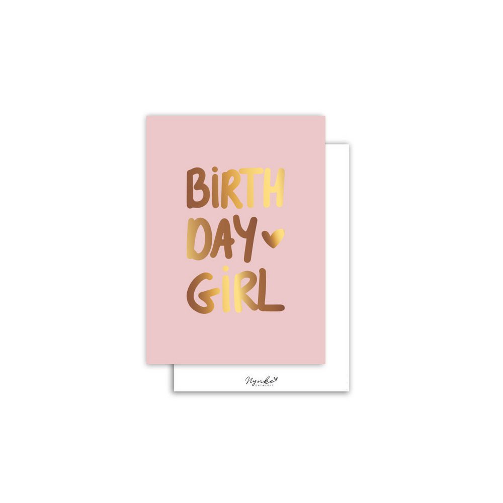 Map | With gold foil Birthday Girl