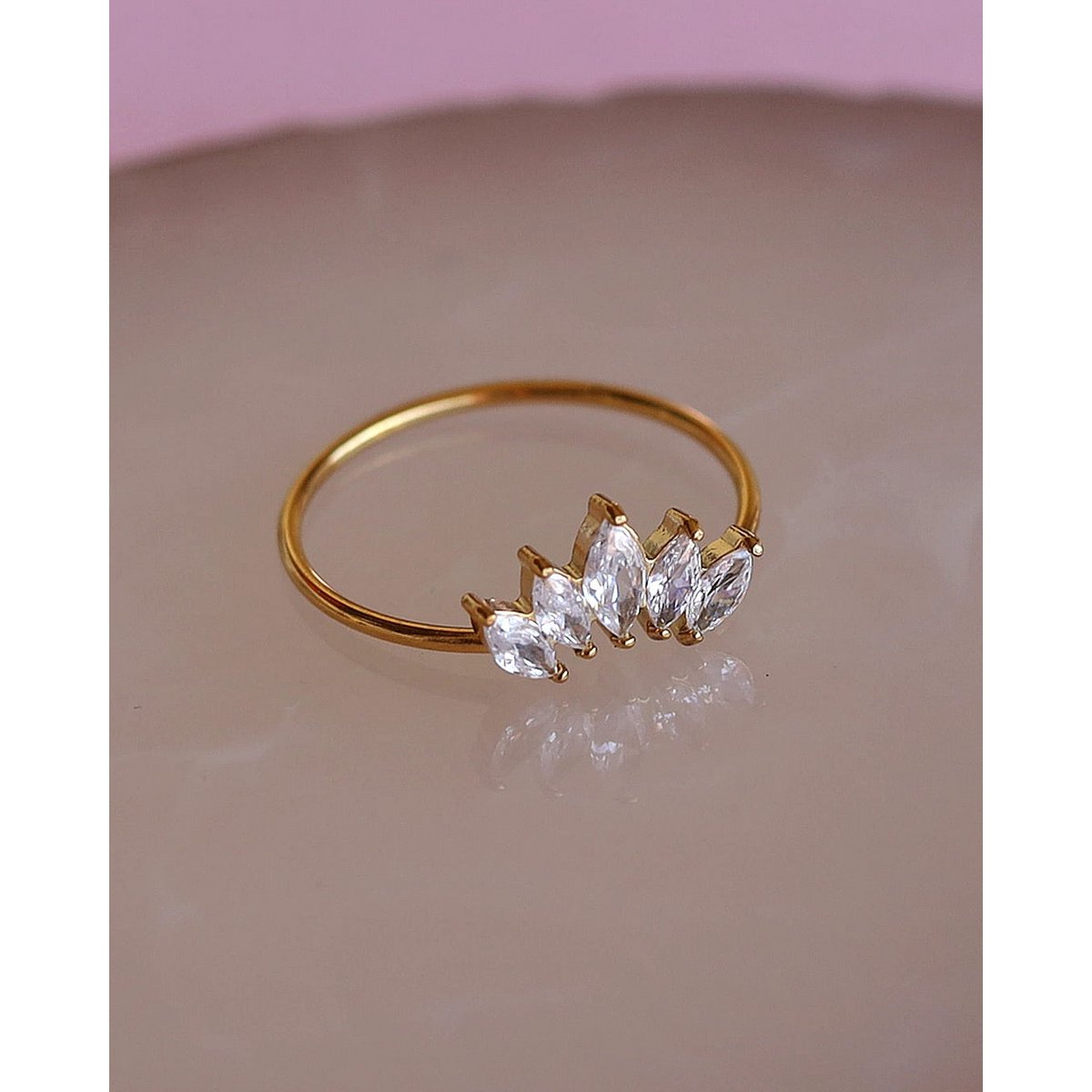 Rosy - Antik diamantklynge ring