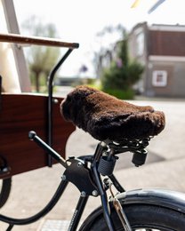 Coprisella per bicicletta in pelle di pecora | 4 colori