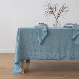 Tovaglia in lino Stone Blue Stone Washed