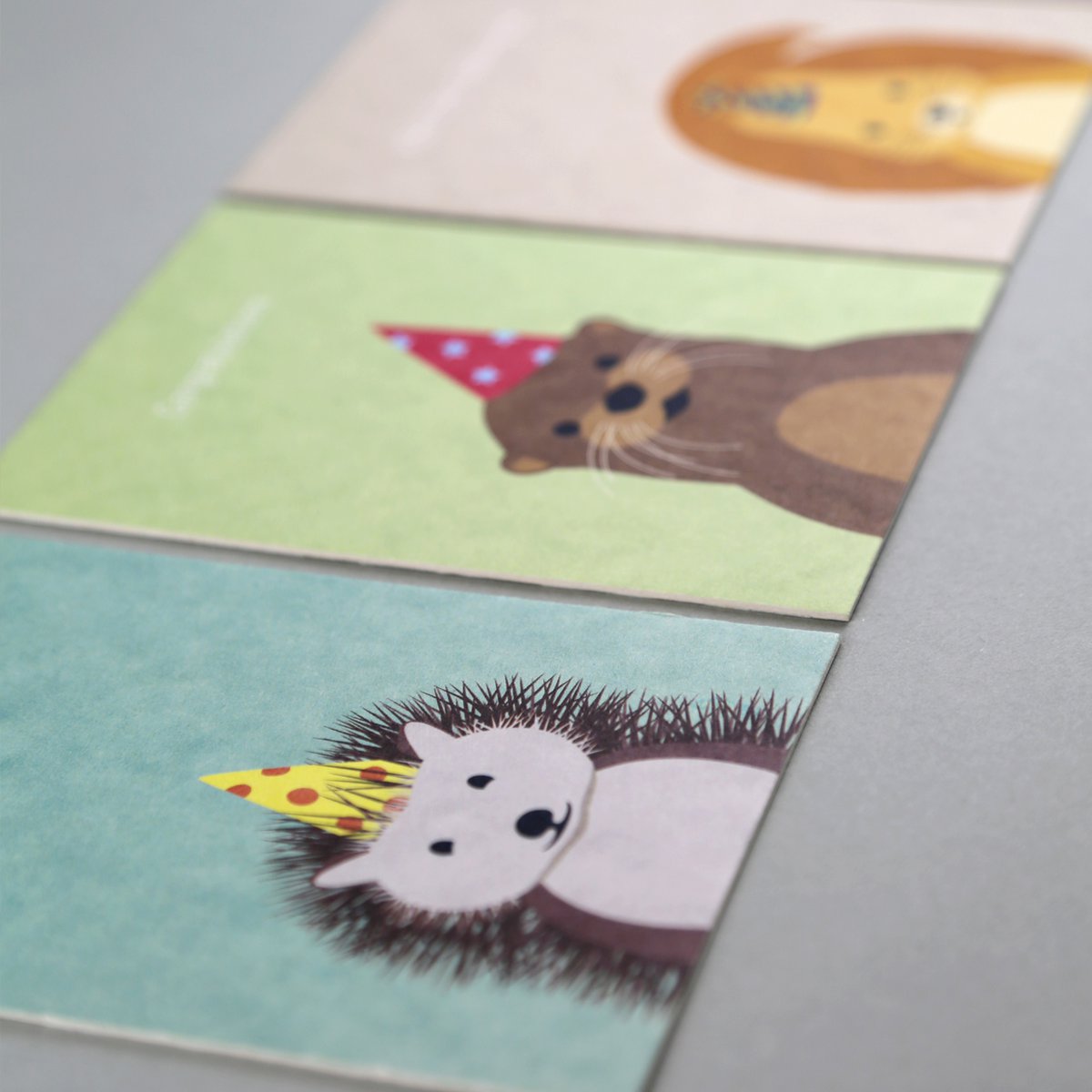 Postkarte Holzschliff Igel