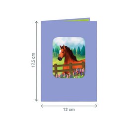 Biglietto pop-up con cavallo