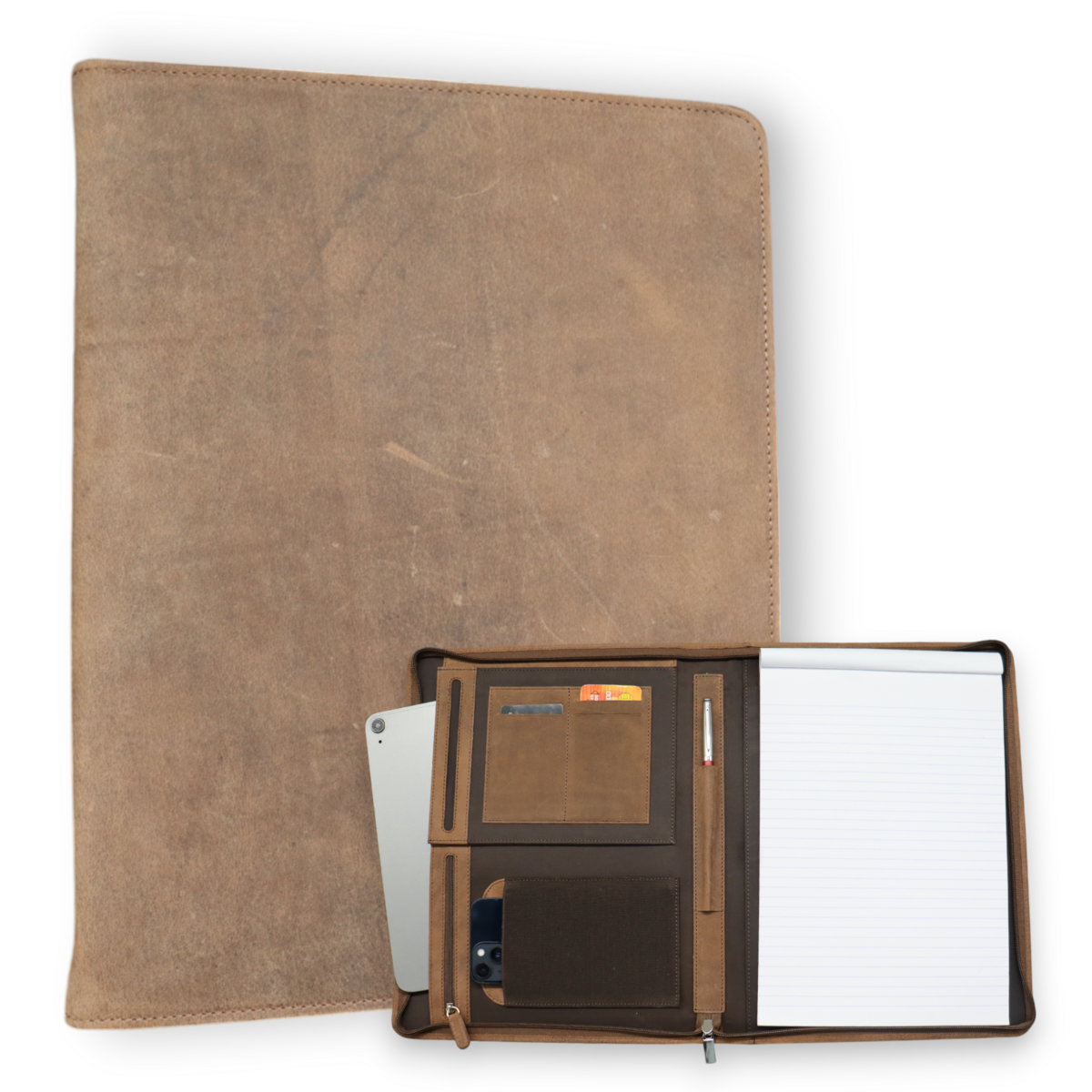 10 pcs. leather writing folder - document folder a4