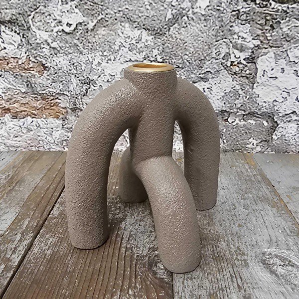 Mato kandelaar boog taupe 11x12cm (17309)