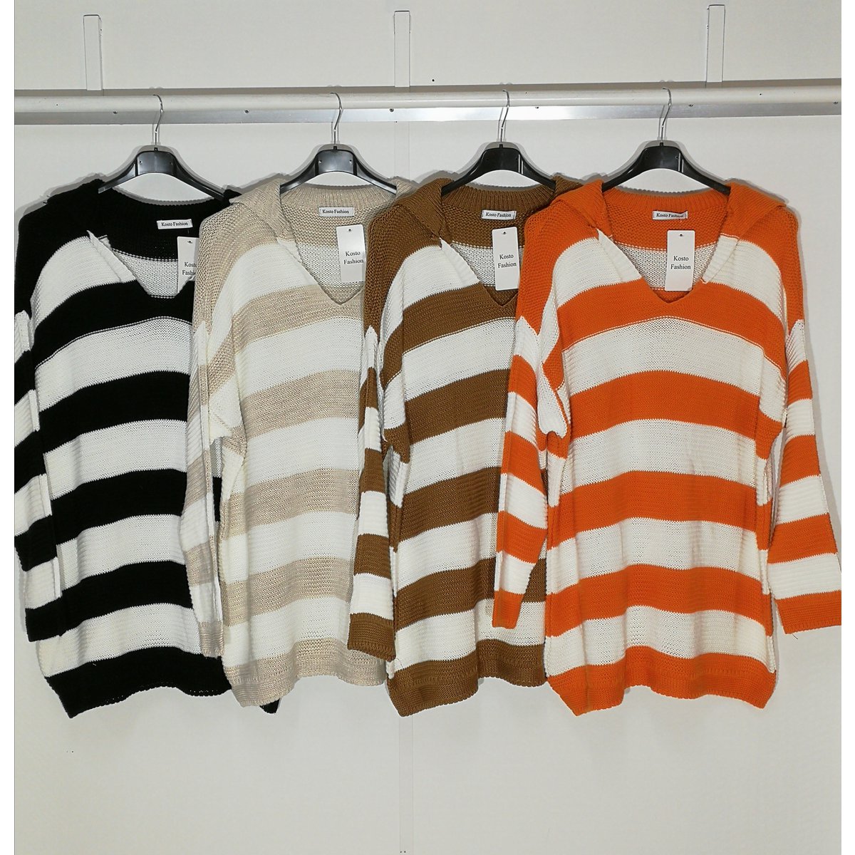 Gestreepte oversized pull