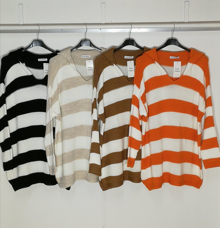 Gestreepte oversized pull