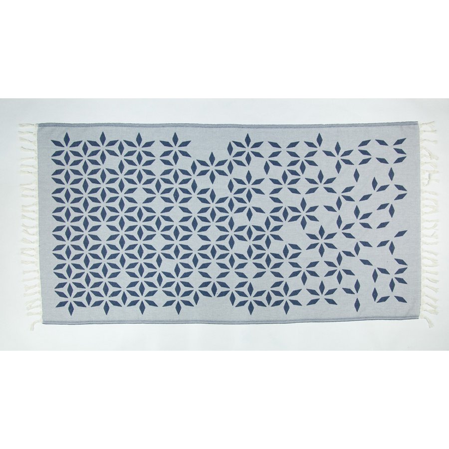 Hamamtuch Bio-Baumwolle Defne stahlblau