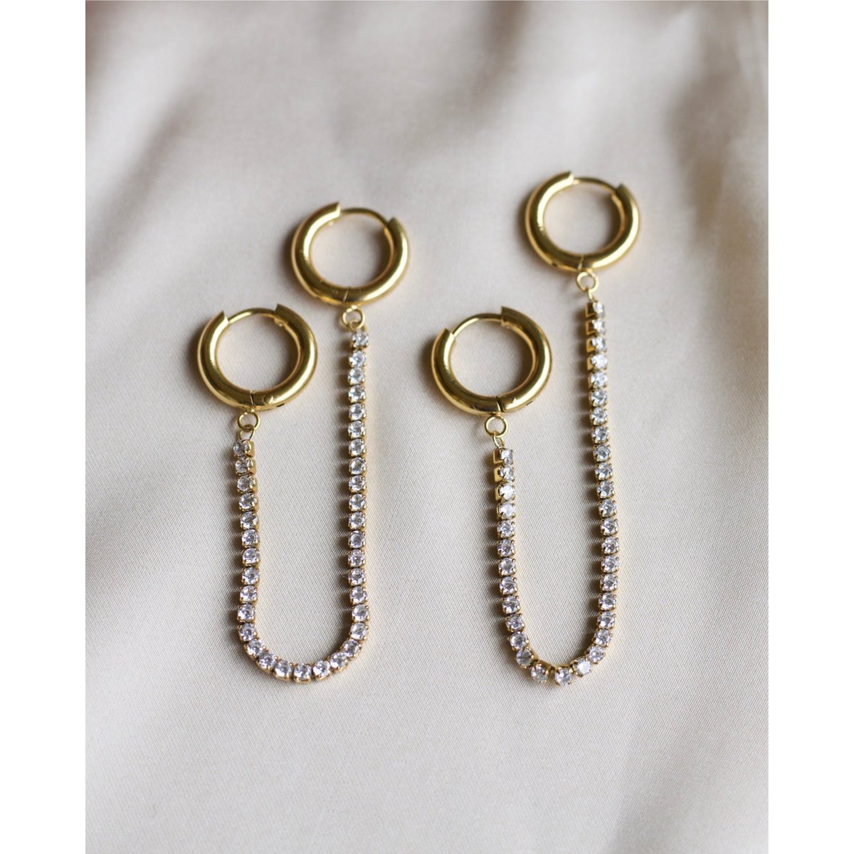 Chesil - Double Piercing Chain Earrings