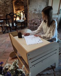 Juego de mesa y silla Montessori Rueda
