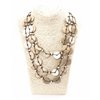 Handgemaakt duurzaam collier in beige tint en crème kleur houten kralen