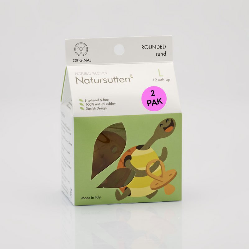 Natursutten set of 2 pacifiers Round - cherry L