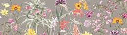 Obramowanie samoprzylepne "Ogród Botaniczny" wielobarwny/taupe