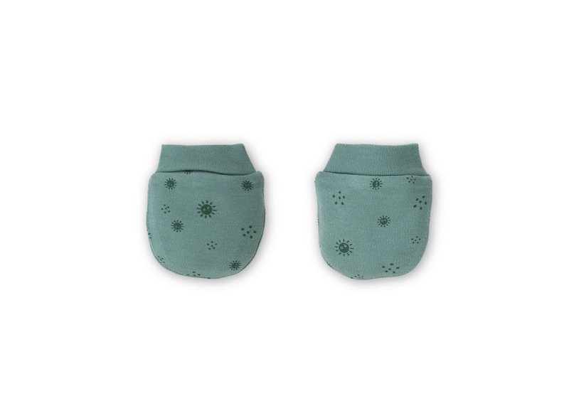 SET 5 PIEZAS(CAMISA+PANTALÓN+GUANTES+BABERO+CALCETINES)PARA RECIÉN NACIDO (0-6MESES)-100%ALGODÓN-MOD. DUENDES - VERDE