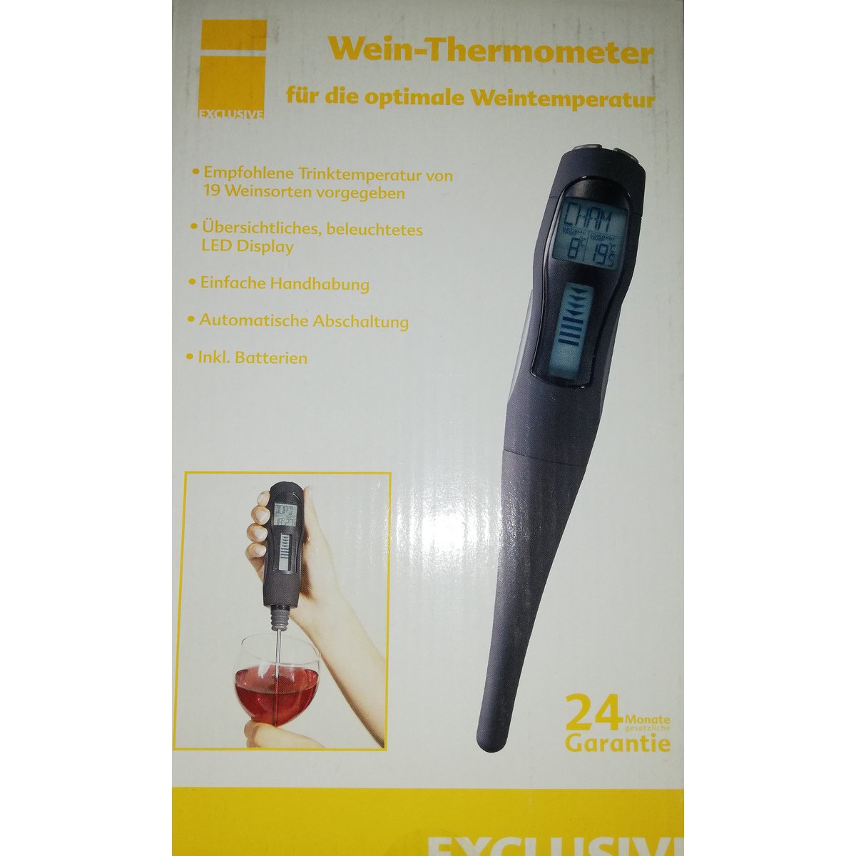Wijnthermometer voor de optimale wijntemperatuur Kopieer
