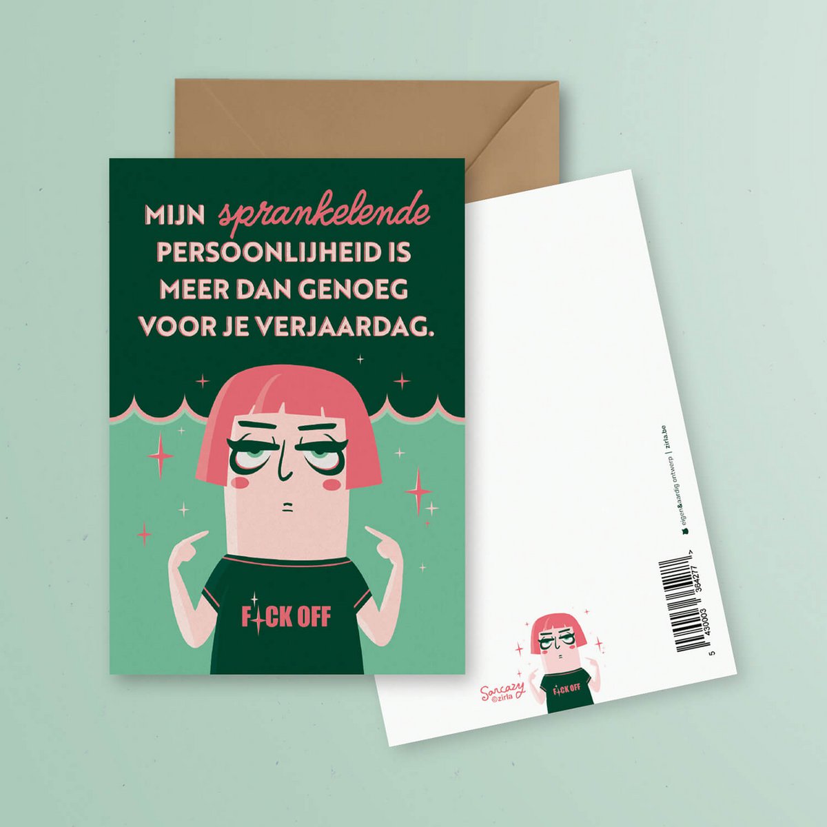 Sarcazy sparkling birthday card