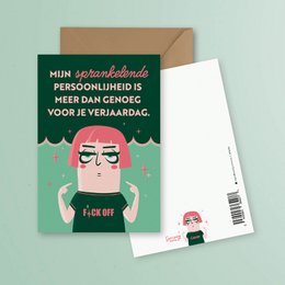 Sarcazy sparkling birthday card