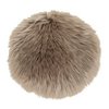 Lambskin Seat Artificial - Light Brown, Polyester, Ø35x6.5 cm