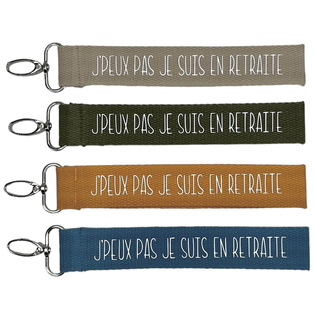 Strap key ring, "I can't, I'm retired"
