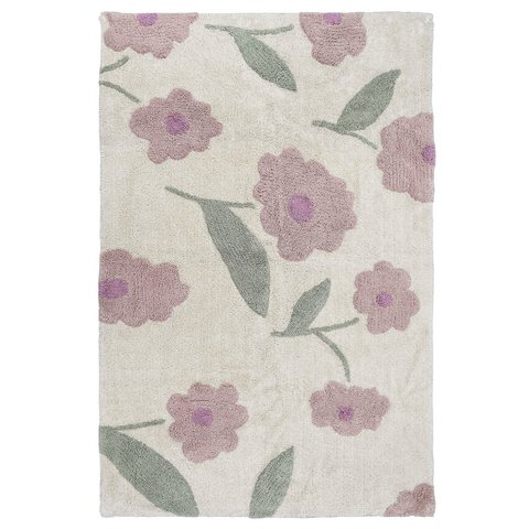 Sunny Flowers Rosa Designer-Kinderteppich