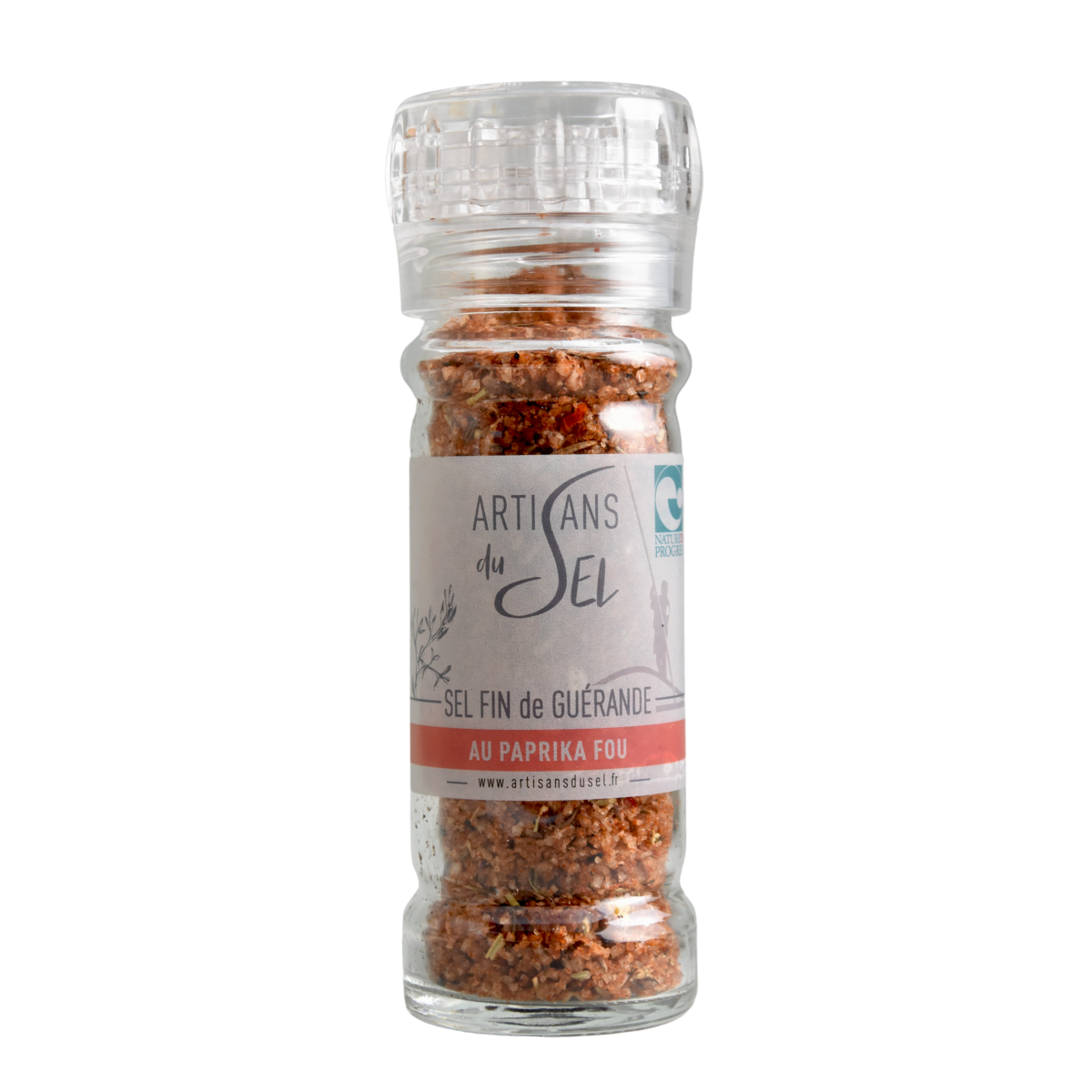 End of Guérande Salt with crazy paprika - 80g rechargeable mill - craftsmen of salt
