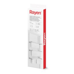 Rayén | Sammenklappelig tøjsnor til døre og væg, XXL stænger, 8m tørreflade, multifunktionel, hvid og grå, 62,5x32,7x124cm