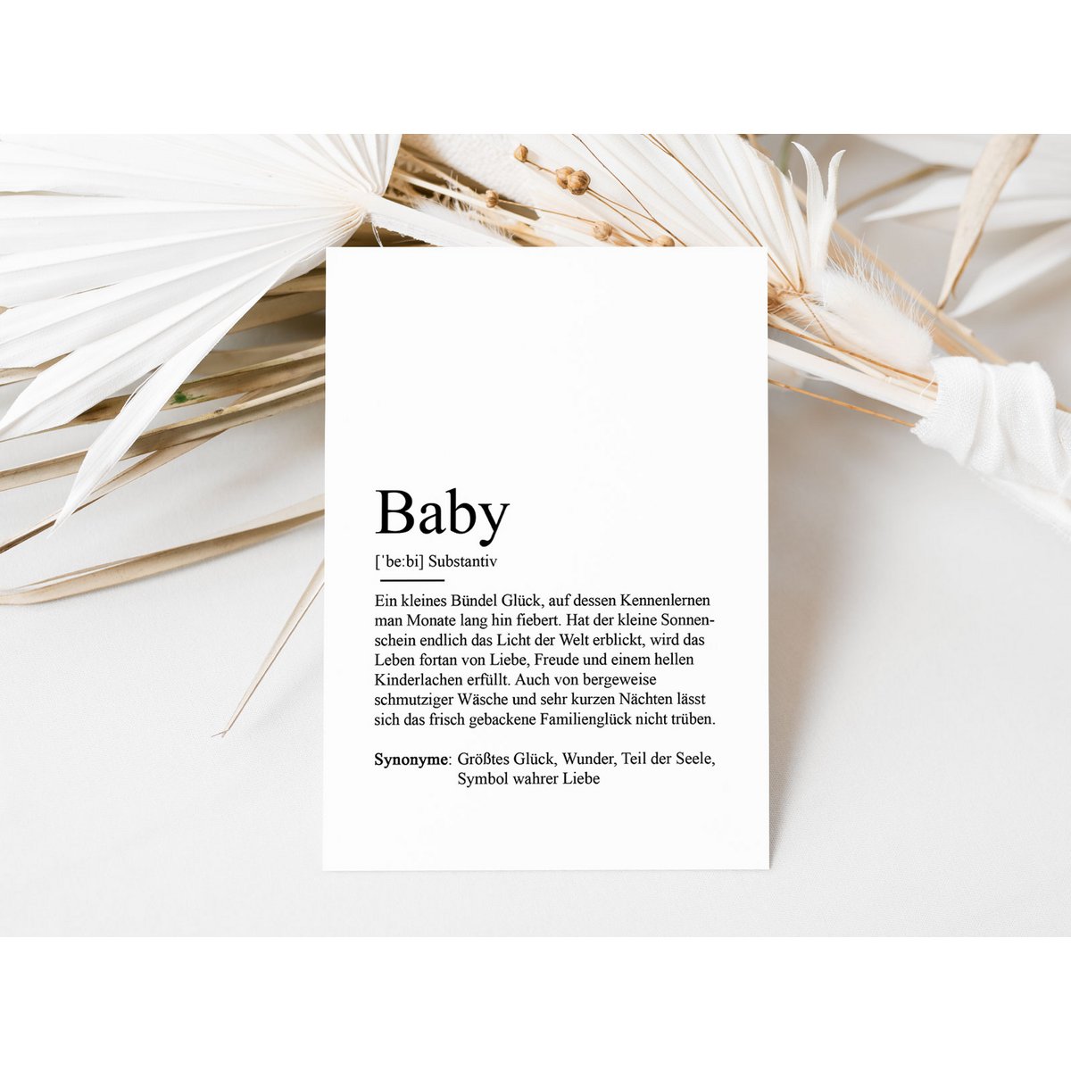 Definition "Baby" greeting card