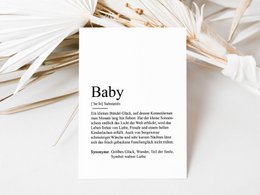 Definition "Baby" greeting card