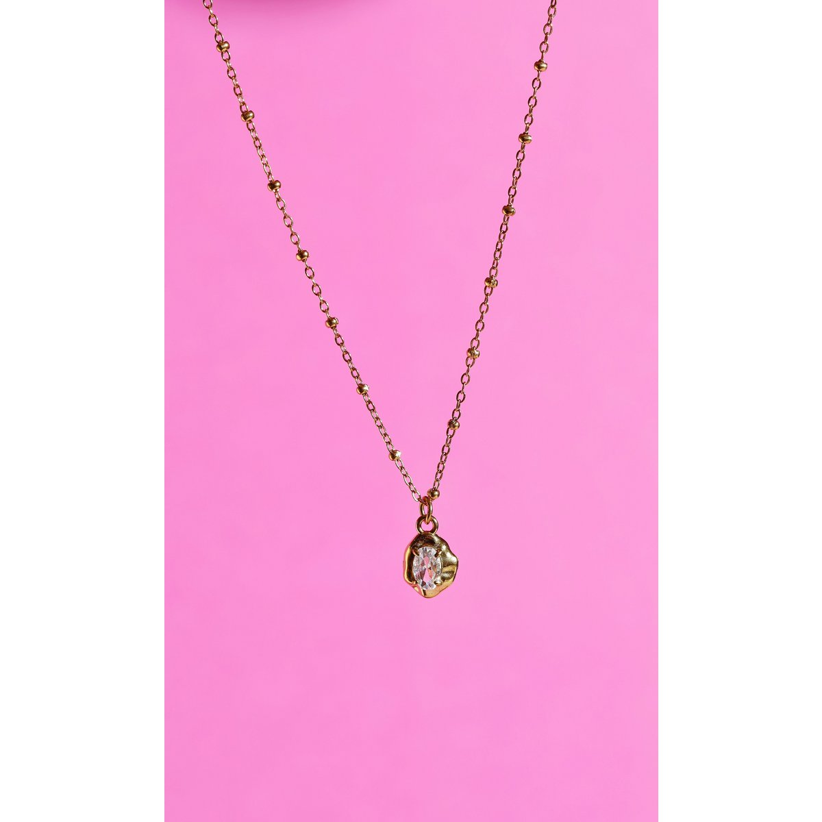 Ede - Collier minimaliste de perles de cristal