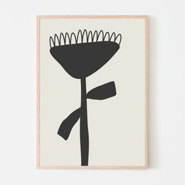 Print A4 Blomst - Sort