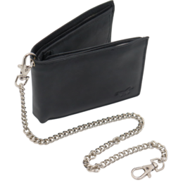 Cartera de hombre con cadena - Cartera grande extendida - Cartera de hombre - black hunter