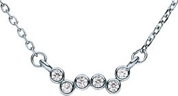 Chaîne avec pendentif 6 zircons ensemble en argent 925