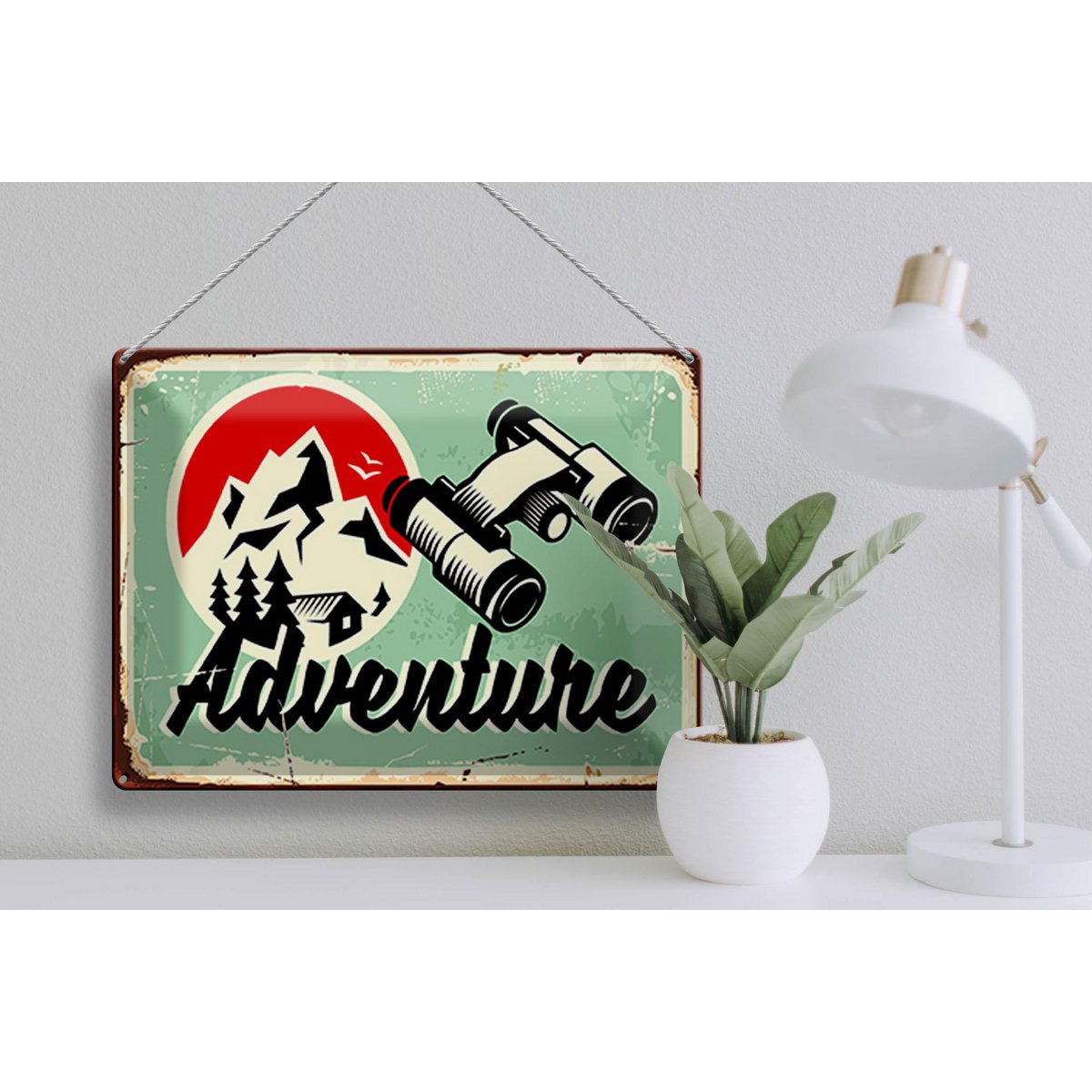 Tin Sign Retro 40x30cm Adventure Adventure Outdoor