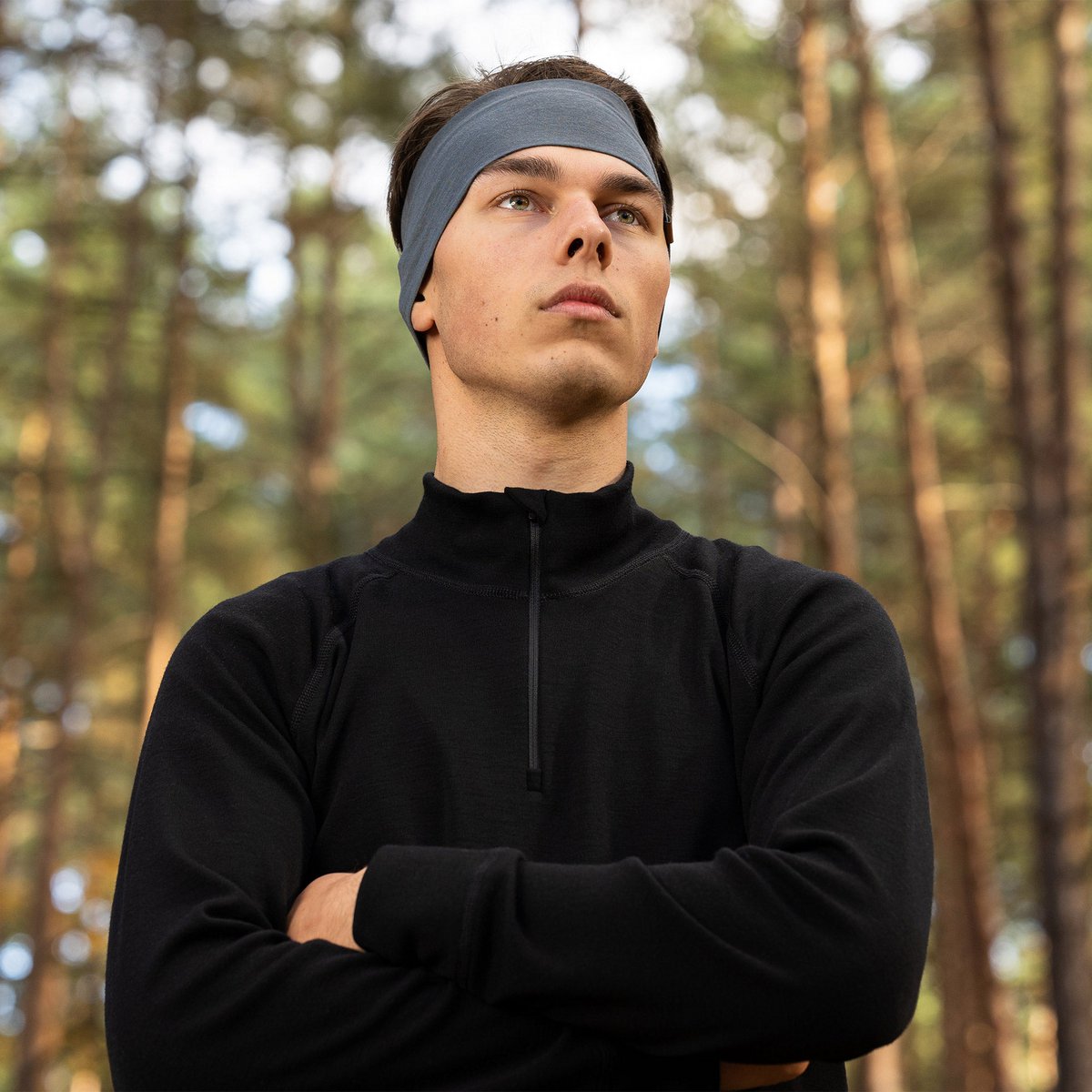 Men's Merino 250 Zip neck top Black