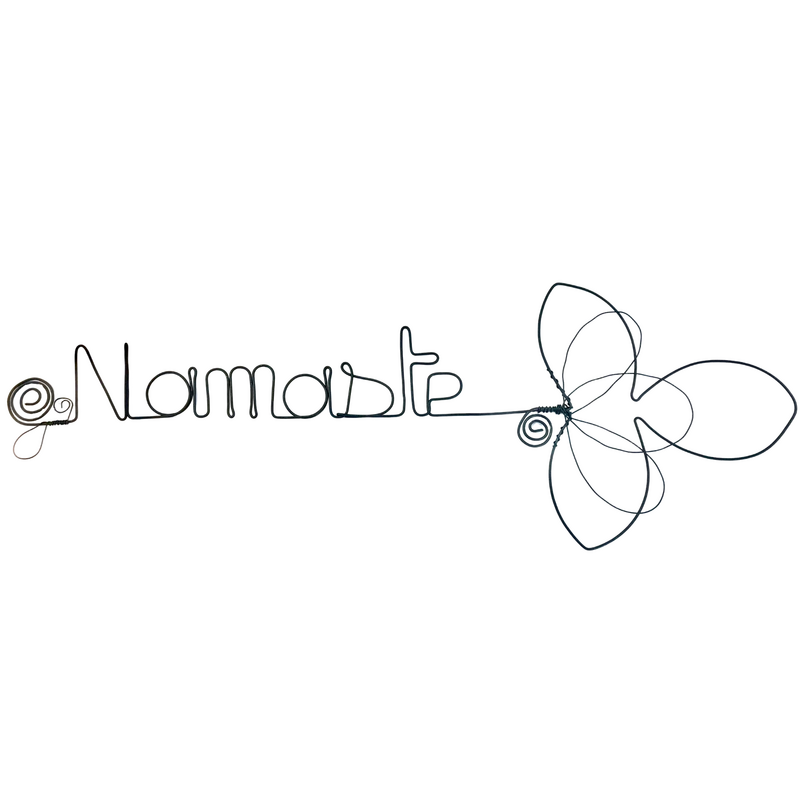 Fleur de Lys - "Namaste" - Wire wall decoration