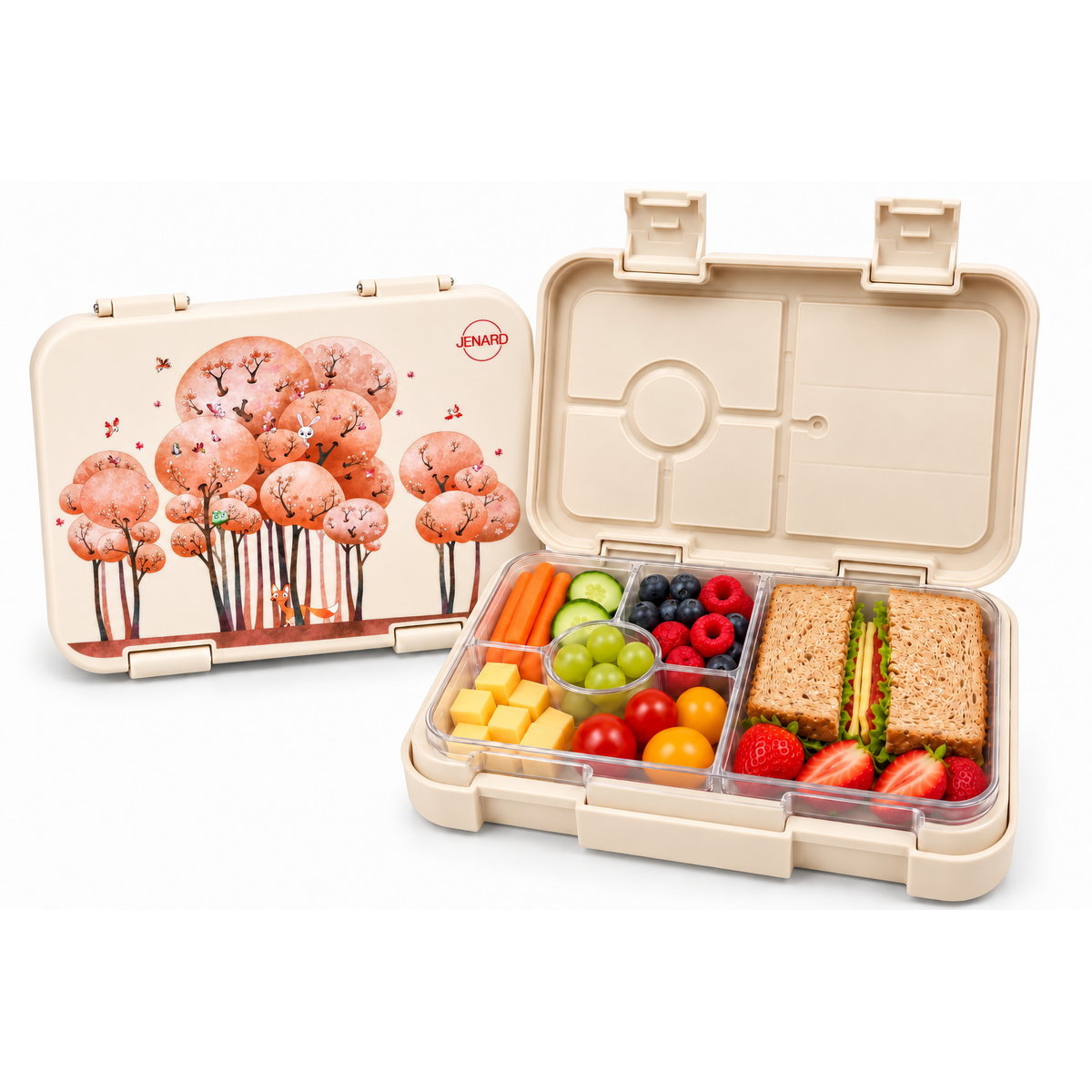 Children's Lunch Box Forest Animals Cream – Bento Box | JENARD®