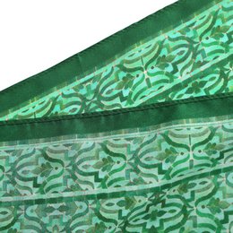 Green Square Silk Scarf Fihri