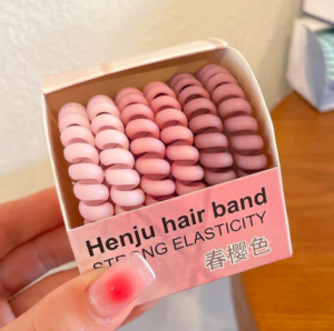 Spiral rubber bands set - Pink