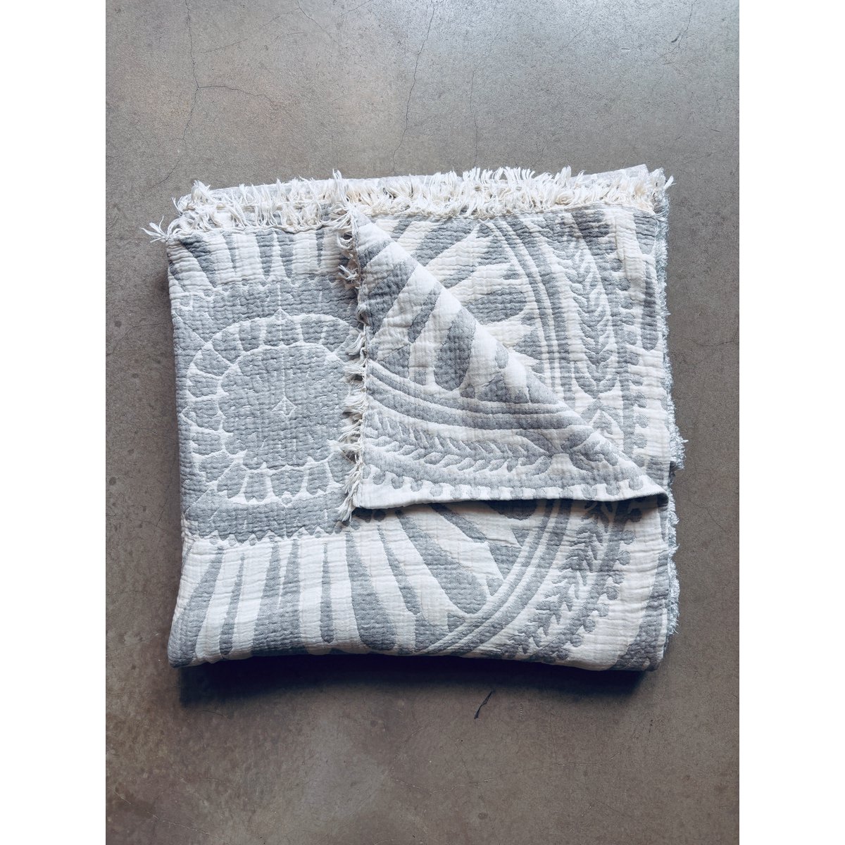 ROLIG Muslin Decke - Hellgrau - 2,20 x 2,30 m