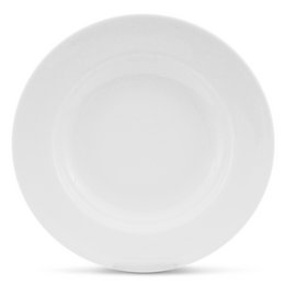 Suppetallerken, 23cm Klassisk Hvid
