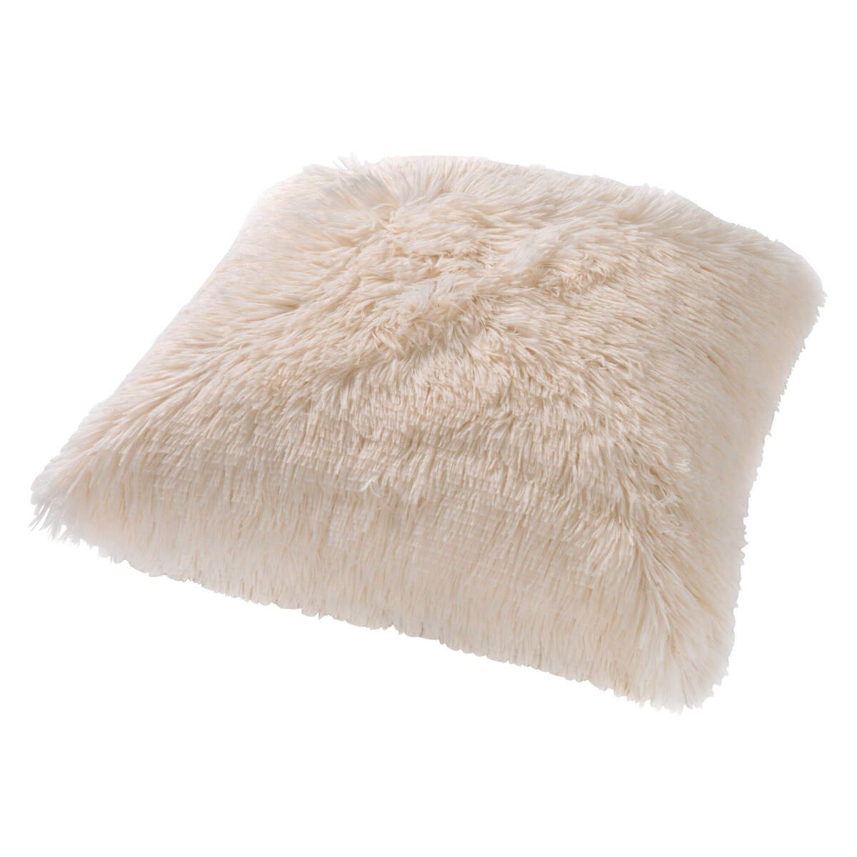 Dutch Decor FLUFFY - Decorative cushion 60x60 cm - Super soft - XL cushion - Snow White - White