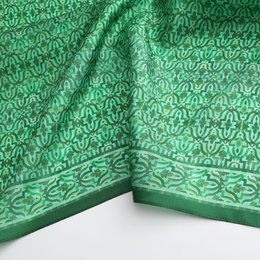 Green Square Silk Scarf Fihri