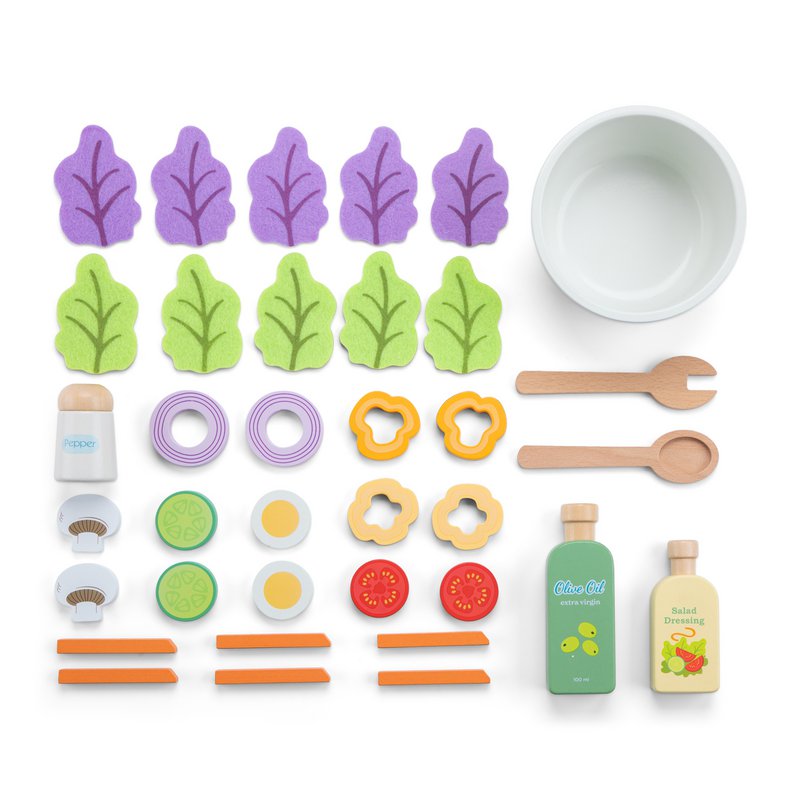 Set de ensalada de madera - "Haz tu propia ensalada"