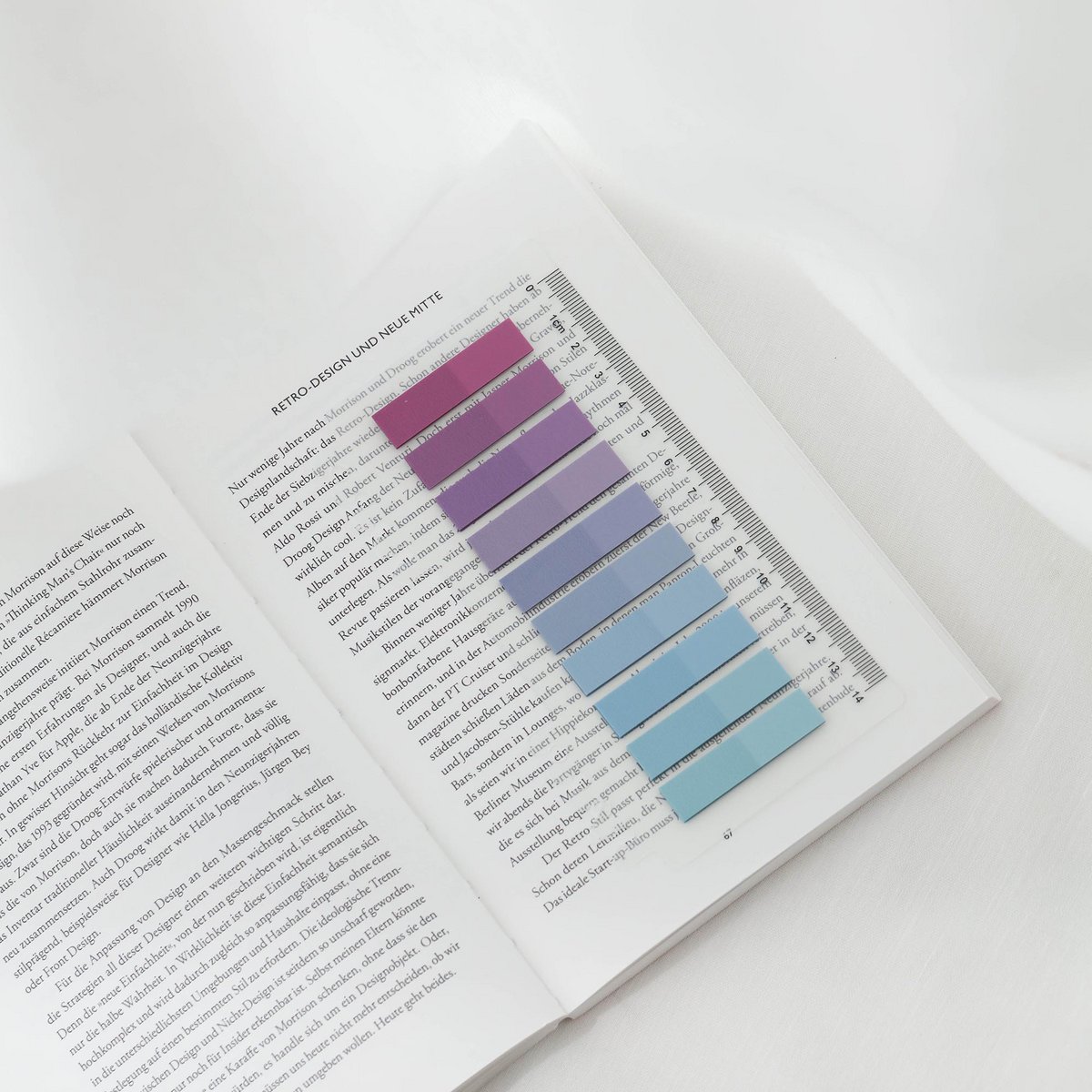 Blueberry Mist | Sticky Notes | Ordinate Transparent Haftnotizen | Seitenmarkierer | Ästhetischer Post it| Haftstreifen|