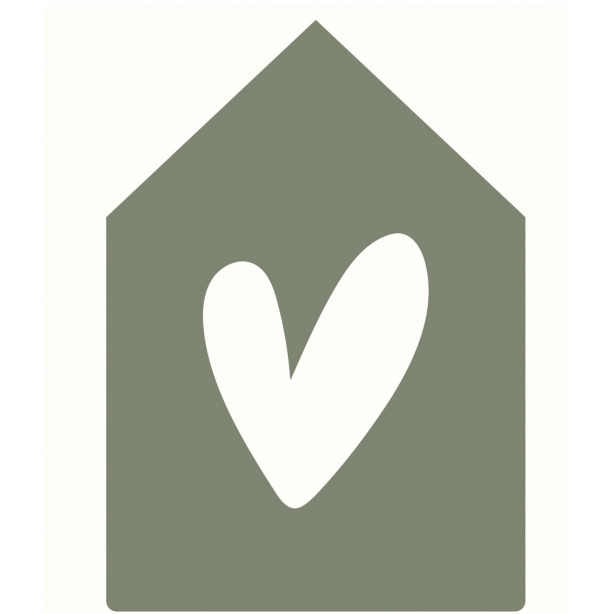 House olive green heart