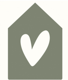 House olive green heart