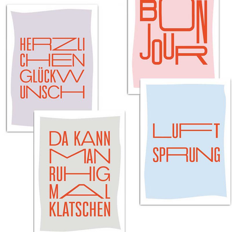 Lieber spät als hässlich kommen (Postkarte mit Neondruck)