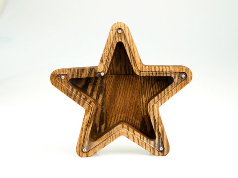Piggy Bank Star Brown Color