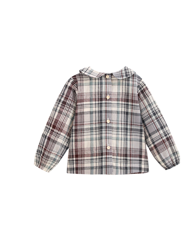 Kariertes Hemd für Jungen mit Seitentasche P81-11604204
